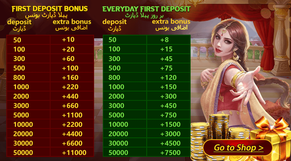 First recharge bonus card