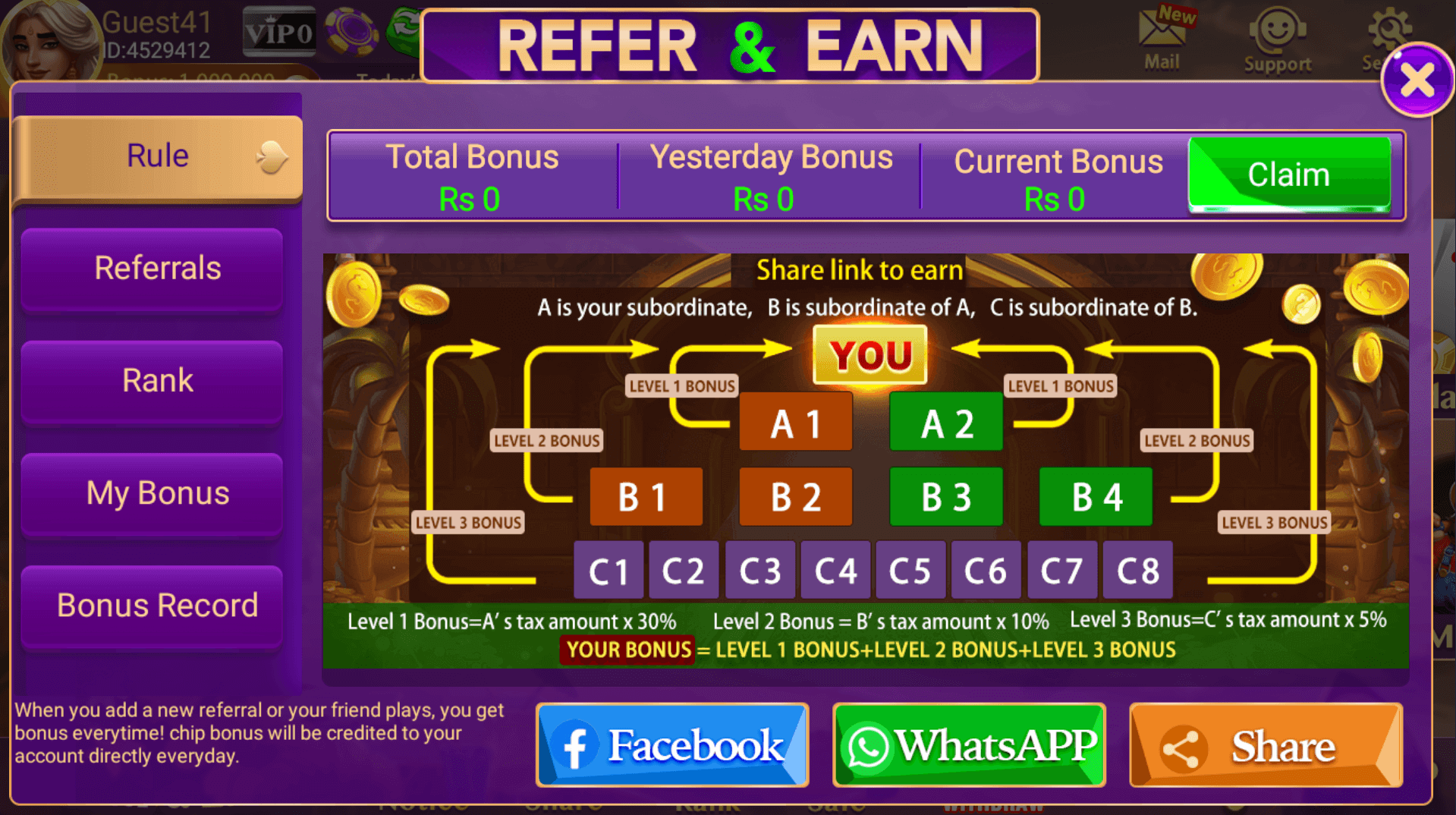 Referral rewards
